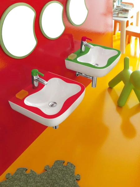 Раковина Laufen Florakids 45 см бело-красная, 45 см - фото 6