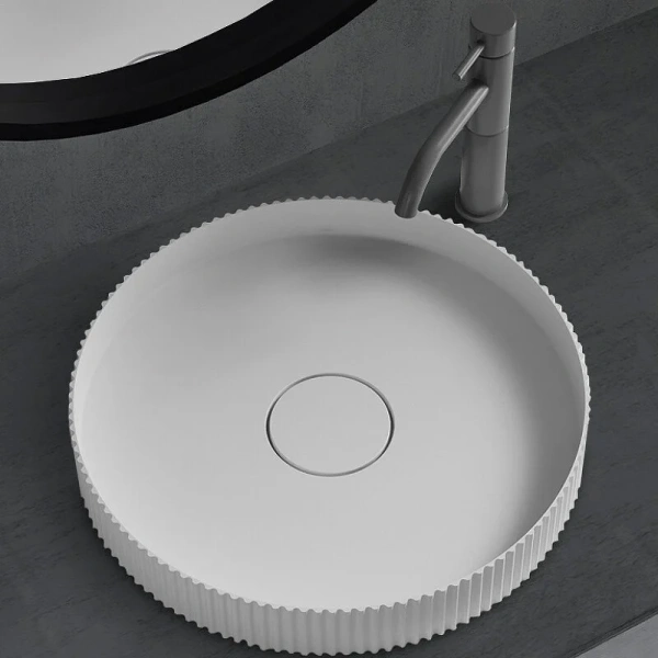 Раковина Abber Stein 40 см белая матовая - фото 1