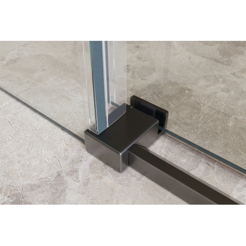 Душевая дверь в нишу BelBagno Soft Close 130 см профиль оружейная сталь, прозрачные - фото 7