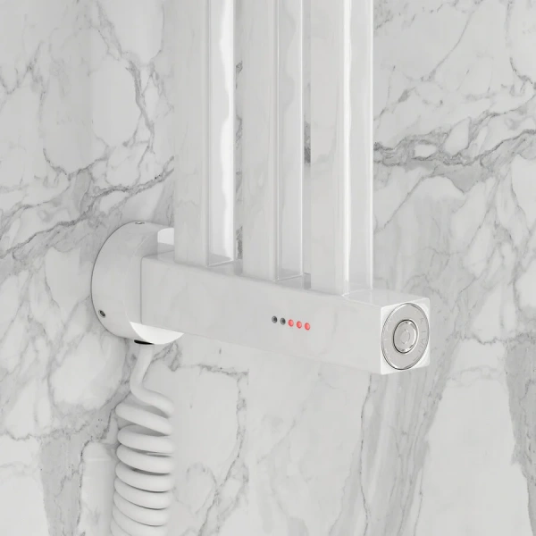 Полотенцесушитель электрический Сунержа Хорда 4.0 16.6х60 см белый матовый, из нержавеющей стали, без полки, неповоротные, с терморегулятором  - фото 6