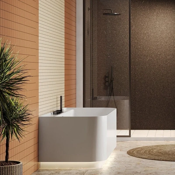 Ванна из искусственного камня Belux Атланта ВА-1700, 4810924288905, 170 x 75 см, с подставкой и с подсветкой, черный - фото 4