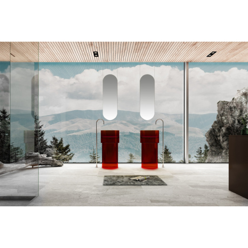 Раковина Abber Kristall 45 см красная, другие - фото 4