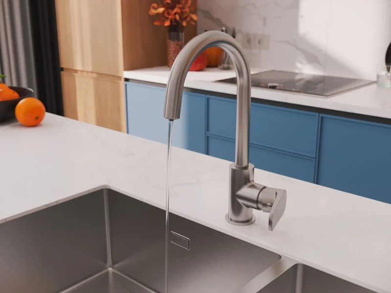 Смеситель для кухни Cersanit Moduo сатин, в наличии - фото 10
