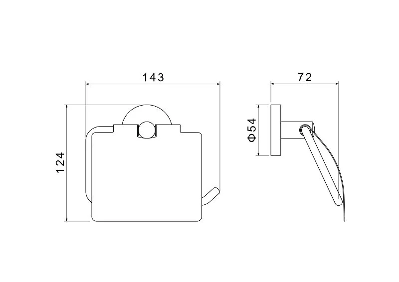 Бумагодержатель Акватек Оберон золото шлифованное - фото 2