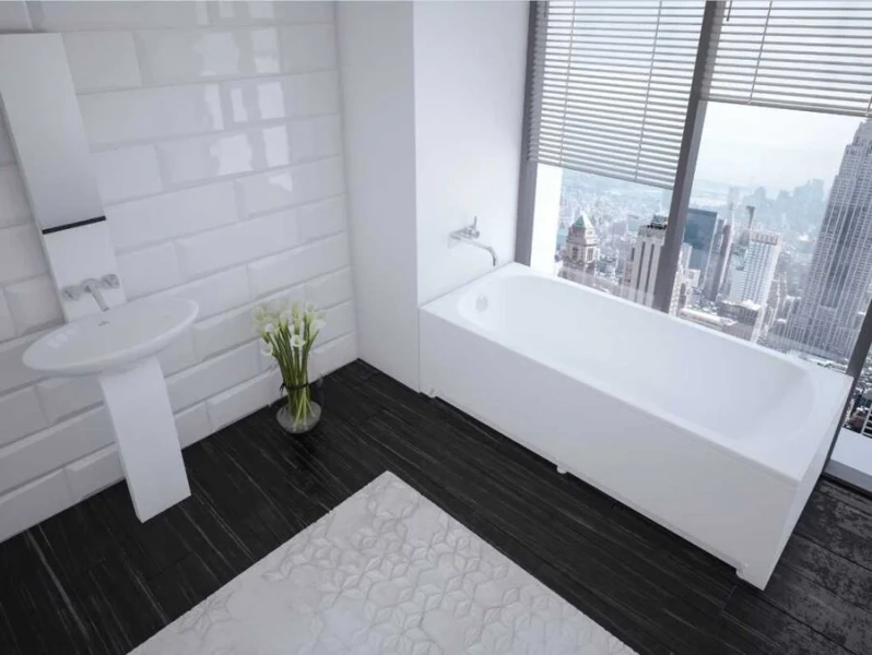 Ванна акриловая Акватек Ника 160x75 см без гидромассажа, современныe, hi-tech - фото 3