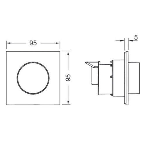 Клавиша смыва Tece TECEflushpoint 9240984 квадратная - фото 3