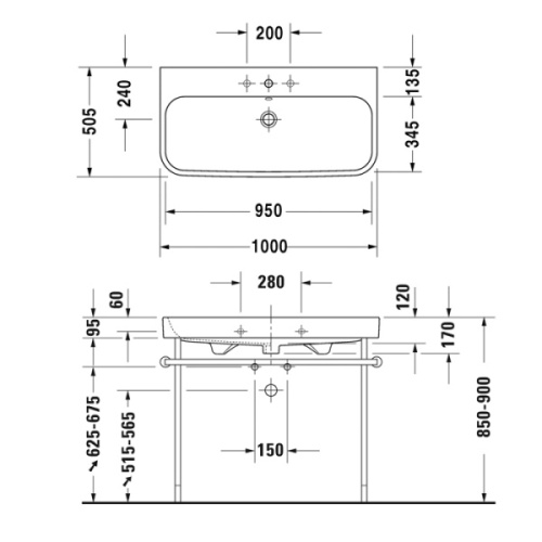 Раковина Duravit Happy D.2 231810 - фото 4