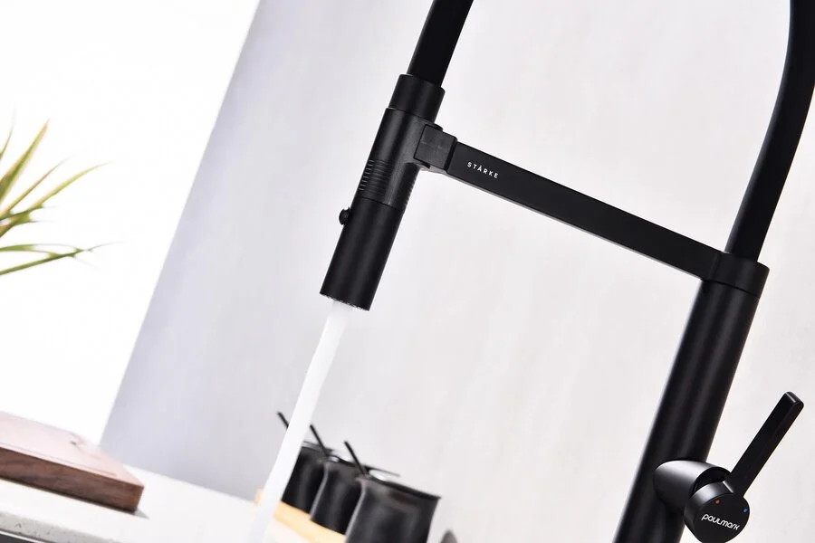 Смеситель для кухни Paulmark Leader антрацит, черные - фото 4