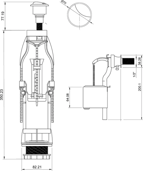 Комплект арматуры BERGES Eko двухкнопочный index_5 - фото 11