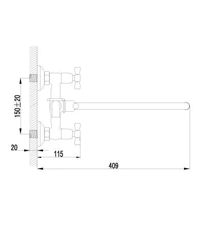 Смеситель для ванны Lemark Benefit LM2551C - фото 2