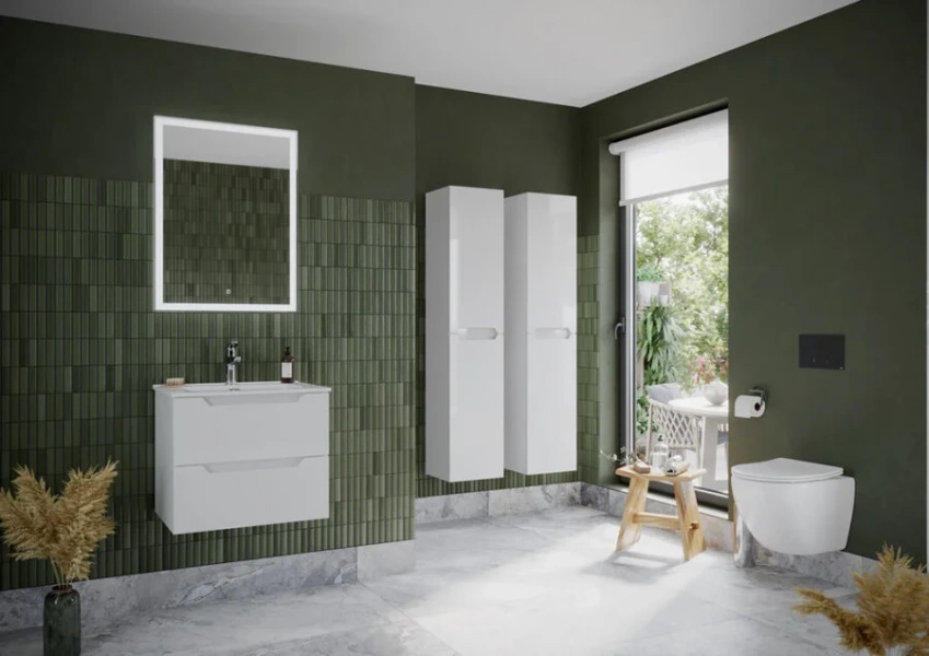 Тумба с раковиной подвесная Sancos Norma 2.0 NR2.060W 60 см с ящиками, моноблок - фото 5