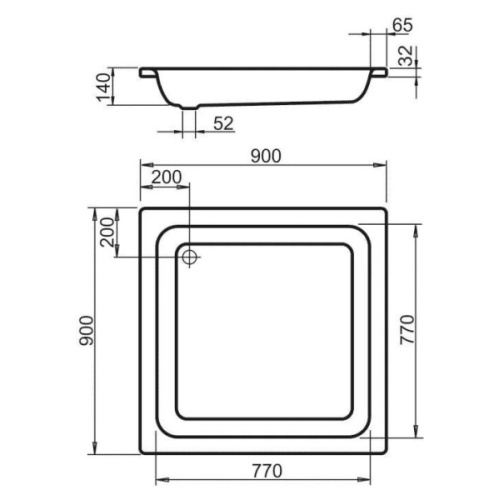 Душевой поддон Kaldewei Sanidusch 90х90 см белый - фото 2