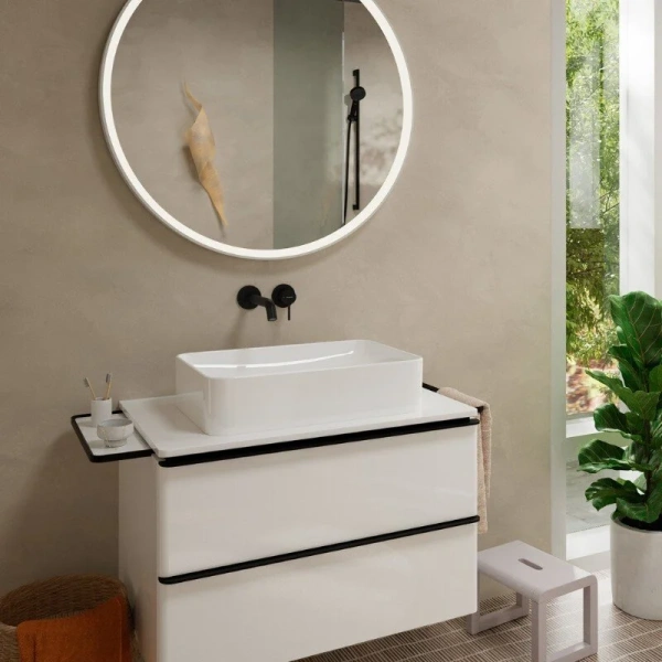 Смеситель для раковины Hansgrohe Tecturis S матовый черный - фото 3