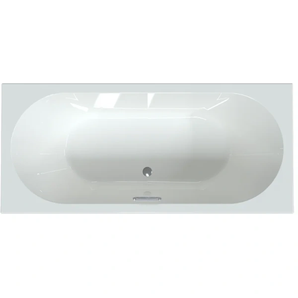 Акриловая ванна Радомир Вальс 1-01-3-0-1-195К, 200 x 100 см, каркас, фронтальный экран, сифон, слив-перелив автомат в комплекте, белая/золото - фото 1