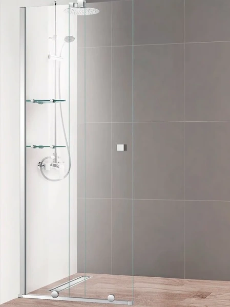 Душевая перегородка Cezares Stream 90 см стекло прозрачное - фото 1