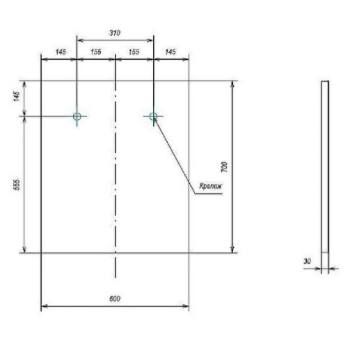 Зеркало с подсветкой Velvex Klaufs 60 см прямоугольное - фото 4