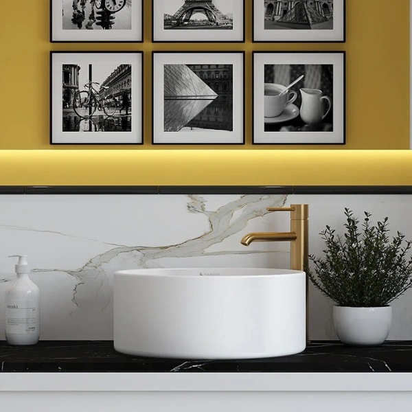 Раковина Aqueduto ESPIRAL 40 см белая матовая, маленькие, в форме чаши, круглой формы - фото 5