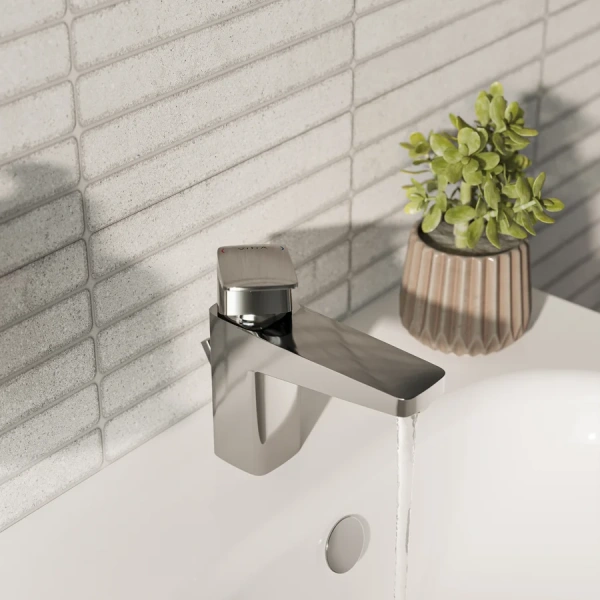 Смеситель для раковины VitrA Root Square хром, из латуни, недорогие, прямоугольная форма - фото 5
