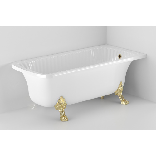 Ванна из искусственного камня Migliore Olivia Angolare 174х80 см фурнитура золото - фото 1