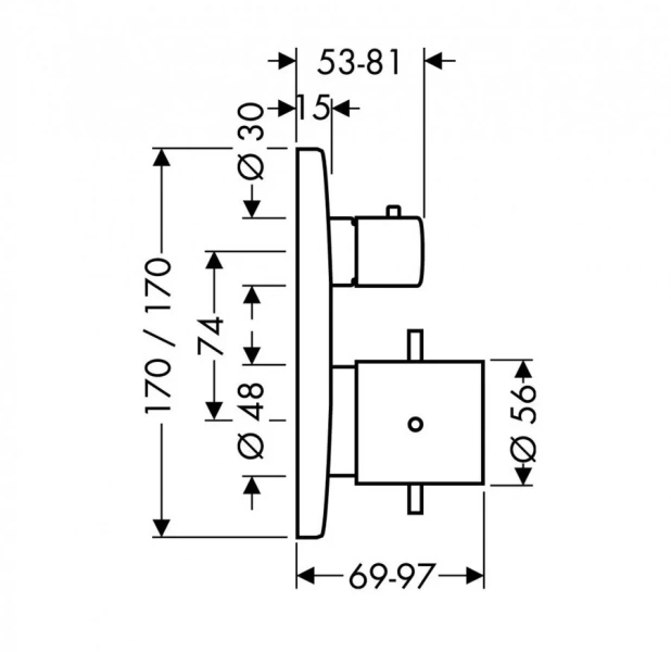 Смеситель для душа термостатический Axor Starck 10706000 - фото 2