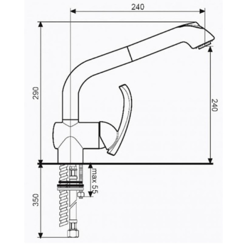 Смеситель для кухни Emmevi Dakota 73066 - фото 3