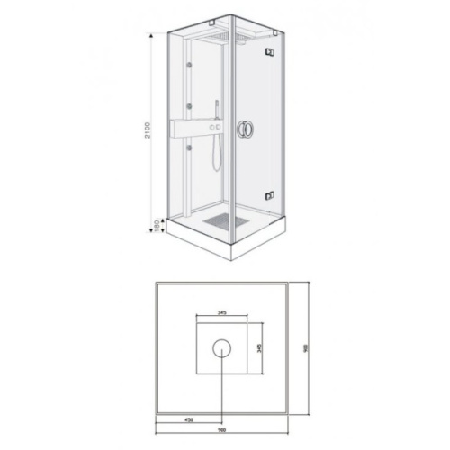 Душевая кабина Wasserfalle W-9701 90х90 - фото 3