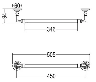 Полотенцедержатель для ванной, цвет хром, Devon&Devon Chelsea, в наличии - фото 2