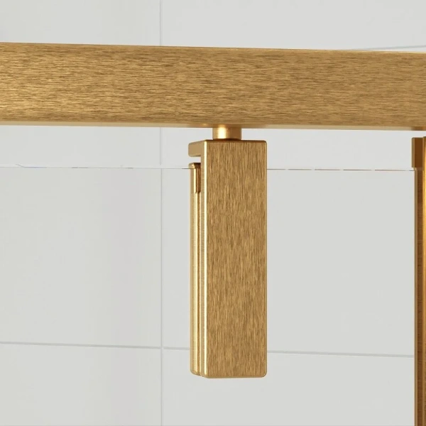 Душевой уголок RGW Hotel HO-088Gb 90x90 см профиль золото Brush, стекло матовое - фото 3