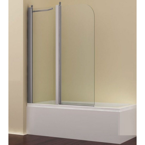 Шторка для ванны, прозрачное стекло, профиль золото, Romance Collection Visby - фото 1