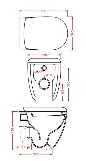 Чаша напольного унитаза, giallo zinco, Artceram File 2.0, современные, hi-tech - фото 2