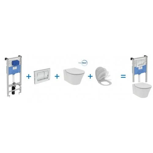 Унитаз с инсталляцией Ideal Standard ProSys Connect Air с кнопкой смыва, технология AquaBlade - фото 3