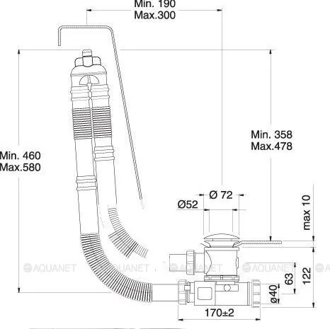 Заполнение для ванны Ravak You хром index_1 - фото 3