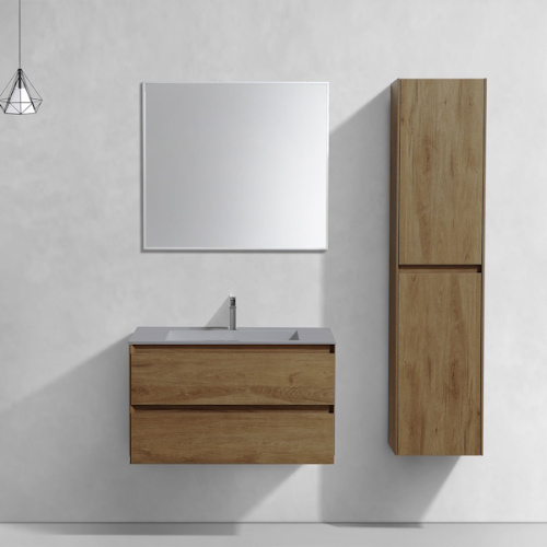 Тумба под раковину подвесная Vincea Luka 79,2 см T.Oak, светло-коричневая - фото 7