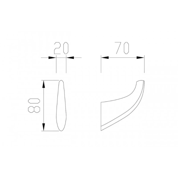 Крючок для ванной Abber Nord черный матовый, современные, hi-tech - фото 2