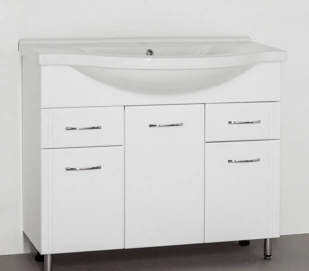 Тумба под раковину напольная Style Line Эко Стандарт 96 см белая, в наличии - фото 2