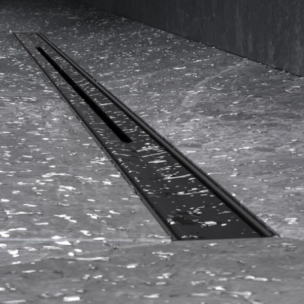 Душевой лоток Am.Pm MasterFlow 100 см черный матовый, с сухим затвором, с мокрым затвором - фото 6