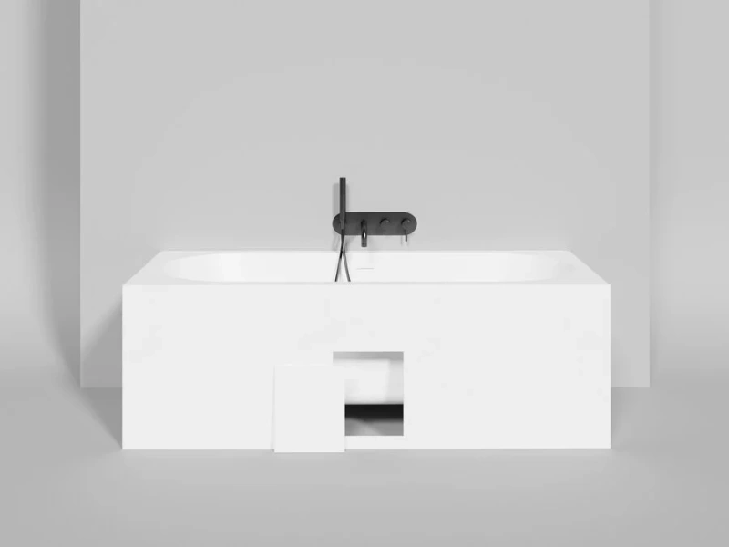 Ванна из искусственного камня Salini Ornella Axis KIt 103513 170х75 см встраиваемая, белые - фото 8