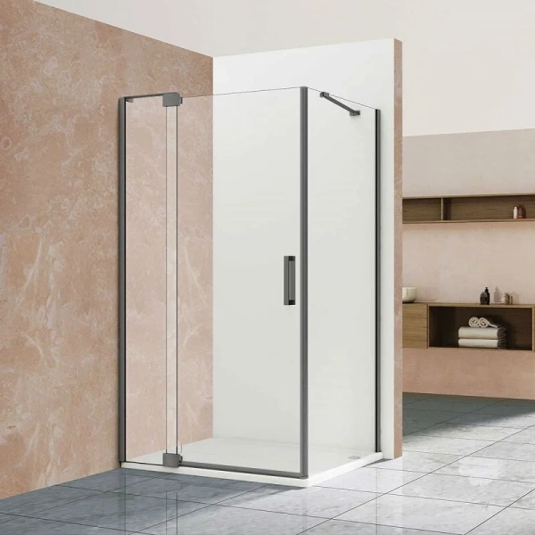 Душевой уголок Vincea Extra 120х90 см профиль вороненая сталь - фото 1