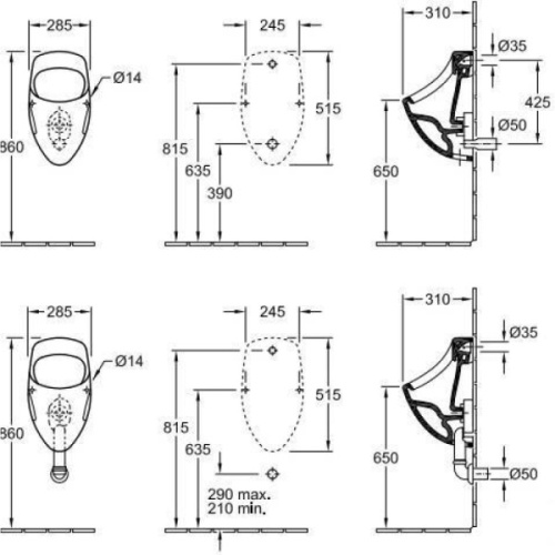 Писсуар Villeroy&Boch O.novo 7507 - фото 3