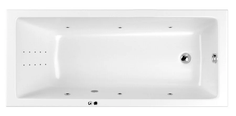 Ванна гидромассажная Whitecross Wave 160 x 70 см, LINE NANO, хром, белый, 0101.160070.100.LINENANO.CR - фото 1