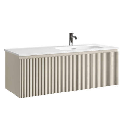 Тумба под раковину подвесная Sancos Snob R 1.0 120 см правая beige soft - фото 13