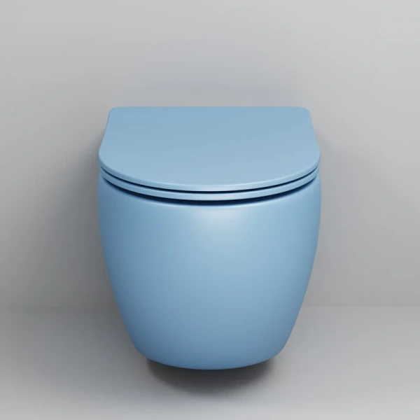 Унитаз подвесной Grossman Color голубой матовый, цветные - фото 6