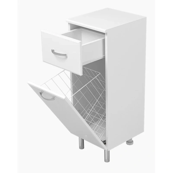 Тумба напольная Misty Люси 30 см с бельевой корзиной, современные, hi-tech - фото 4