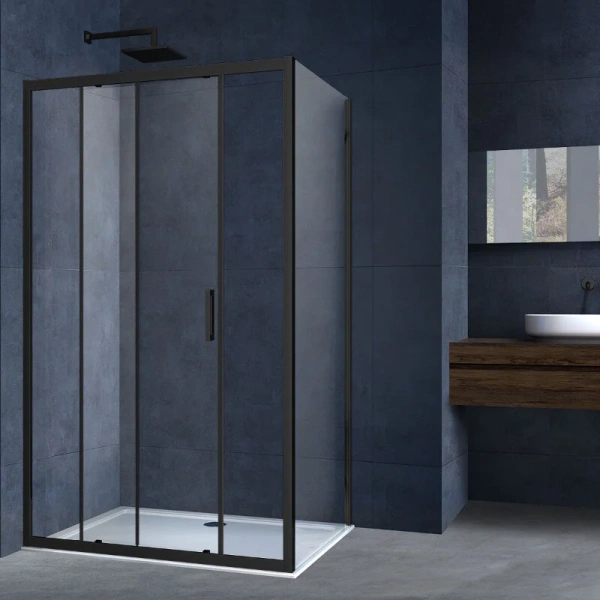 Душевой уголок Vincea Alpha 110х90 см профиль черный - фото 1