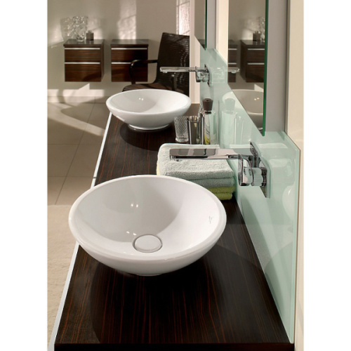 Раковина накладная Villeroy & Boch Loop & Friends 43 см ярко-белая с покрытием CeramicPlus, маленькие, в форме чаши, круглой формы - фото 5