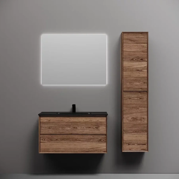 Тумба под раковину подвесная Sancos Marmi 2.0 90 см дуб чарльстон, комплект (набор) - фото 8