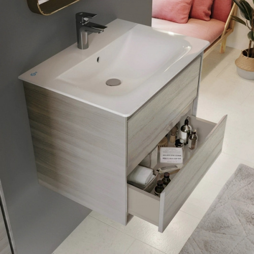 Тумба под раковину подвесная Ideal Standard Connect Air 60 см светло-коричневая, подвесная, пристенная - фото 4