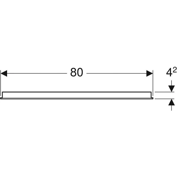 Зеркало с подсветкой Geberit Option Basic 80 см с кнопкой, современные, hi-tech - фото 3