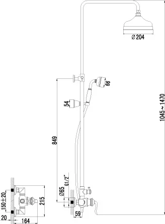 Душевая система Lemark Brava LM4760G - фото 2