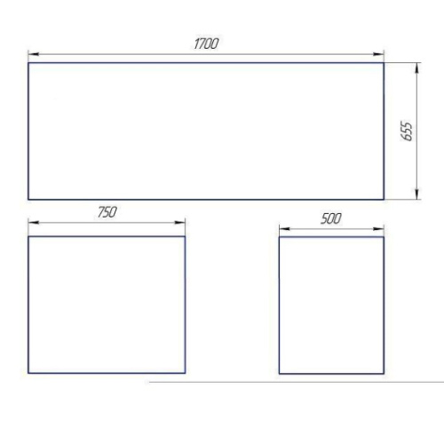 Фронтальная панель Эстет Грация 170 см белая матовая, левая - фото 3